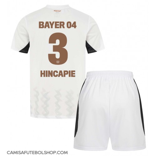 Camisa de time de futebol Bayer Leverkusen Piero Hincapie #3 Replicas 2º Equipamento Infantil 2024-25 Manga Curta (+ Calças curtas)